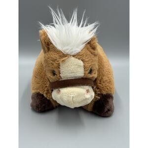 Aroma Home Cozy Pillow Plush Horse Pony Brown White 10” Stuffed Animal